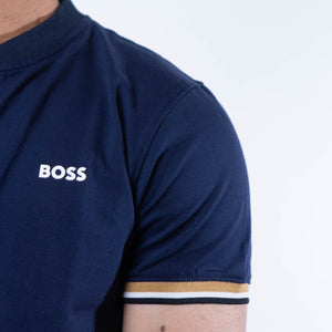 Hugo Boss x Matteo Berrettini Slim-Fit Stripes Polo T-Shirt