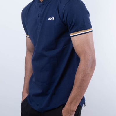 Hugo Boss x Matteo Berrettini Slim-Fit Stripes Polo T-Shirt