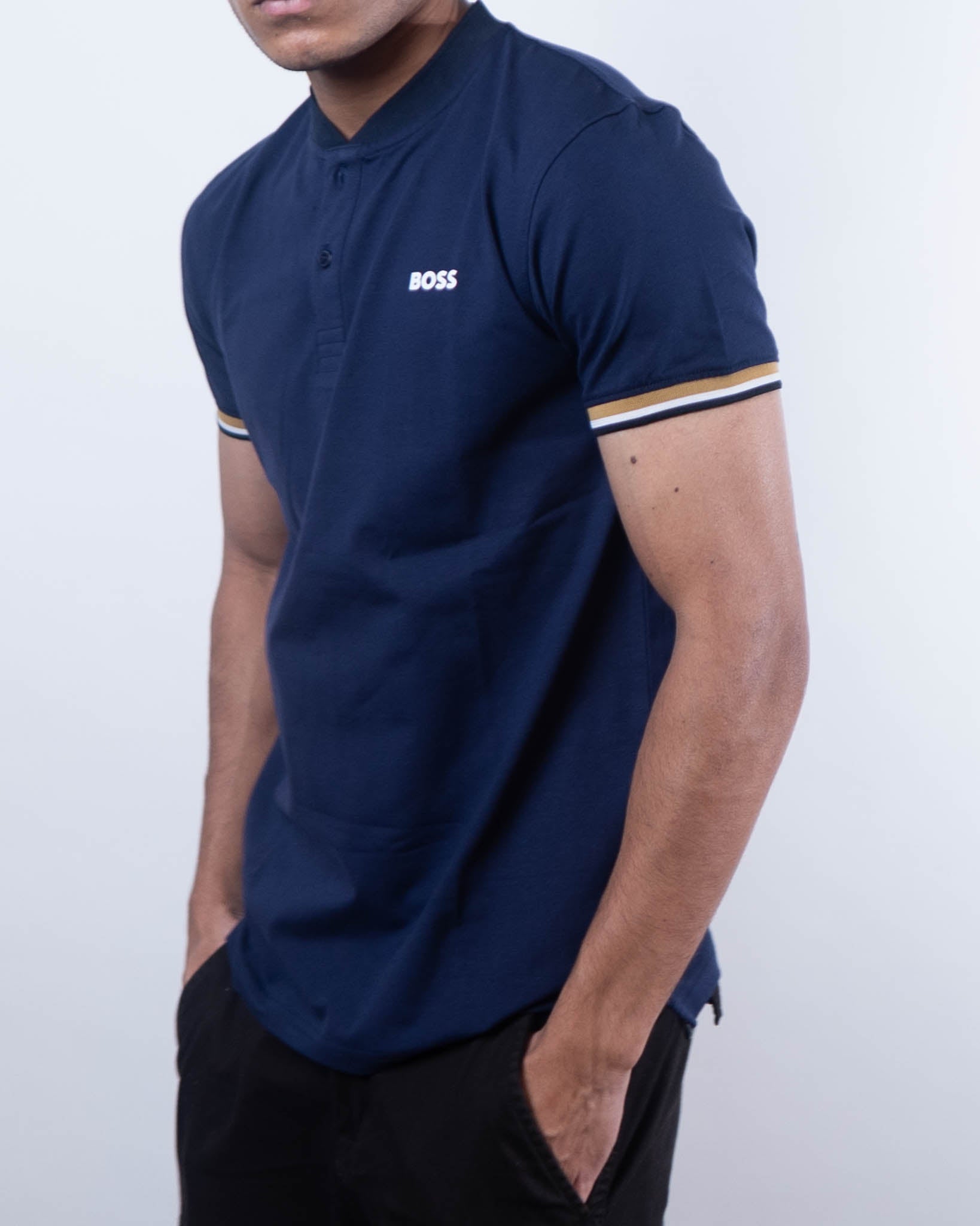 Hugo Boss x Matteo Berrettini Slim-Fit Stripes Polo T-Shirt