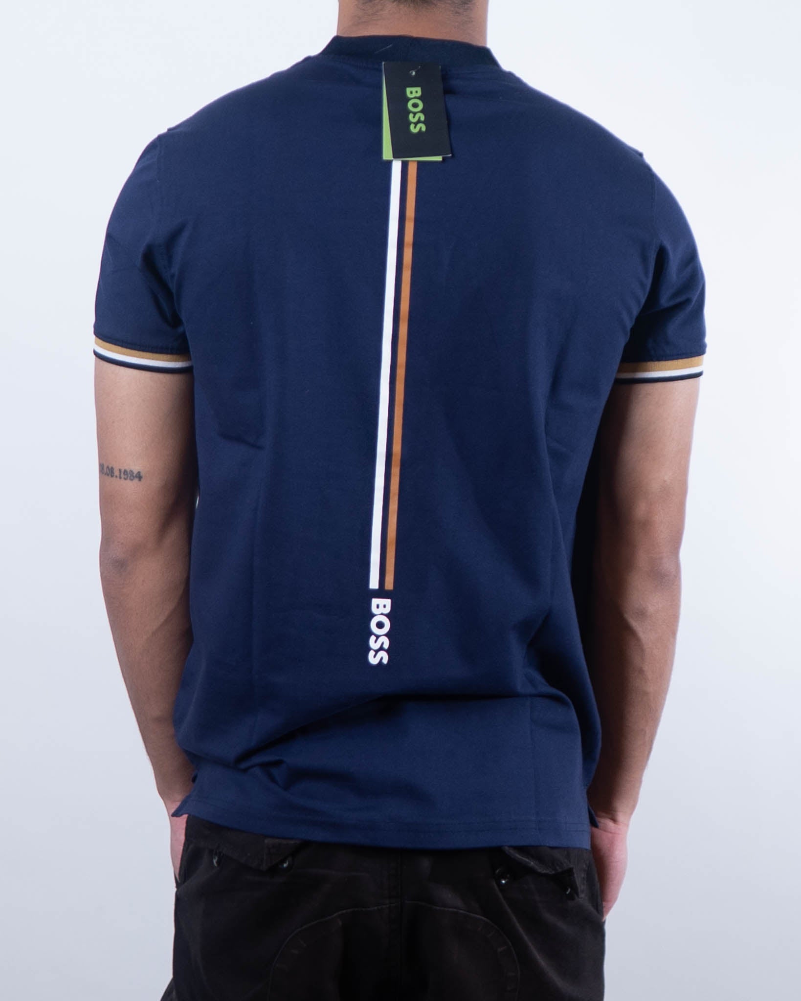 Hugo Boss x Matteo Berrettini Slim-Fit Stripes Polo T-Shirt