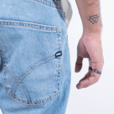 GAS Straight Fit Mid-rise Denim - light Blue