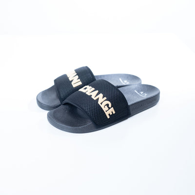 Armani Exchange Black Beach Slippers
