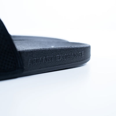 Armani Exchange Black Beach Slippers