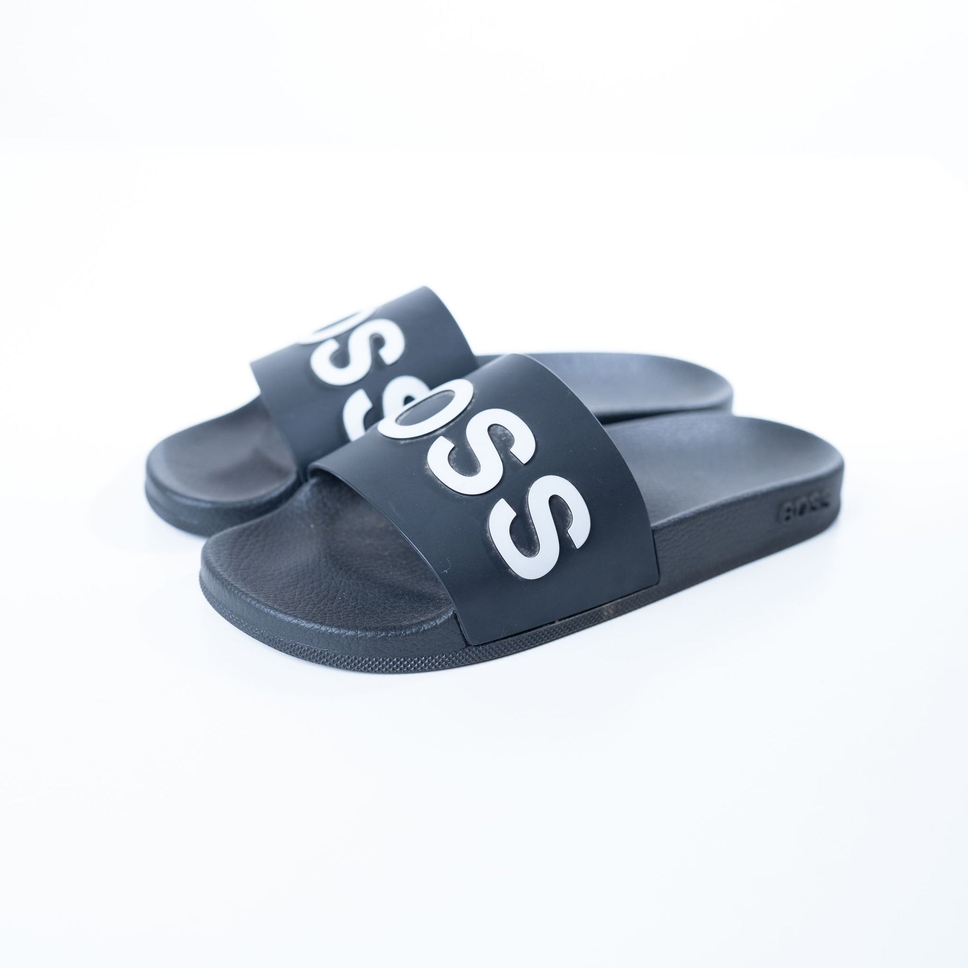 Hugo Boss Mens Black Sliders