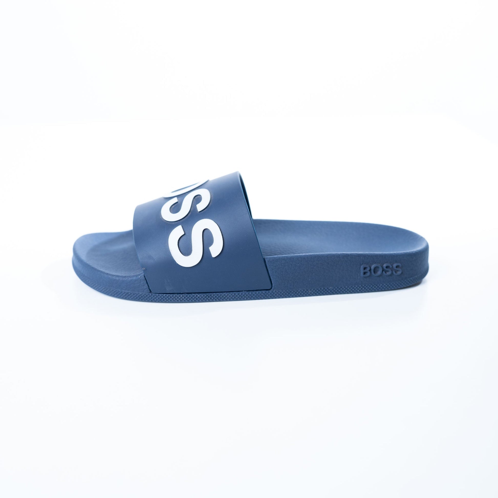 Hugo Boss Mens Navy Blue Sliders