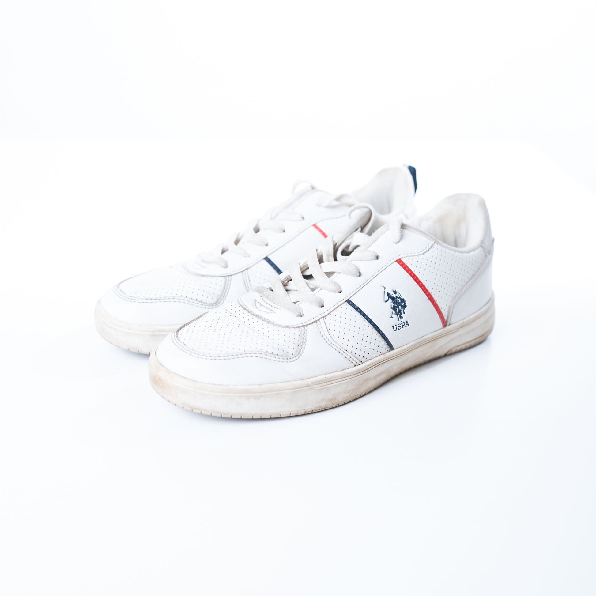 US Polo Assn Off White Reggie Sneakers