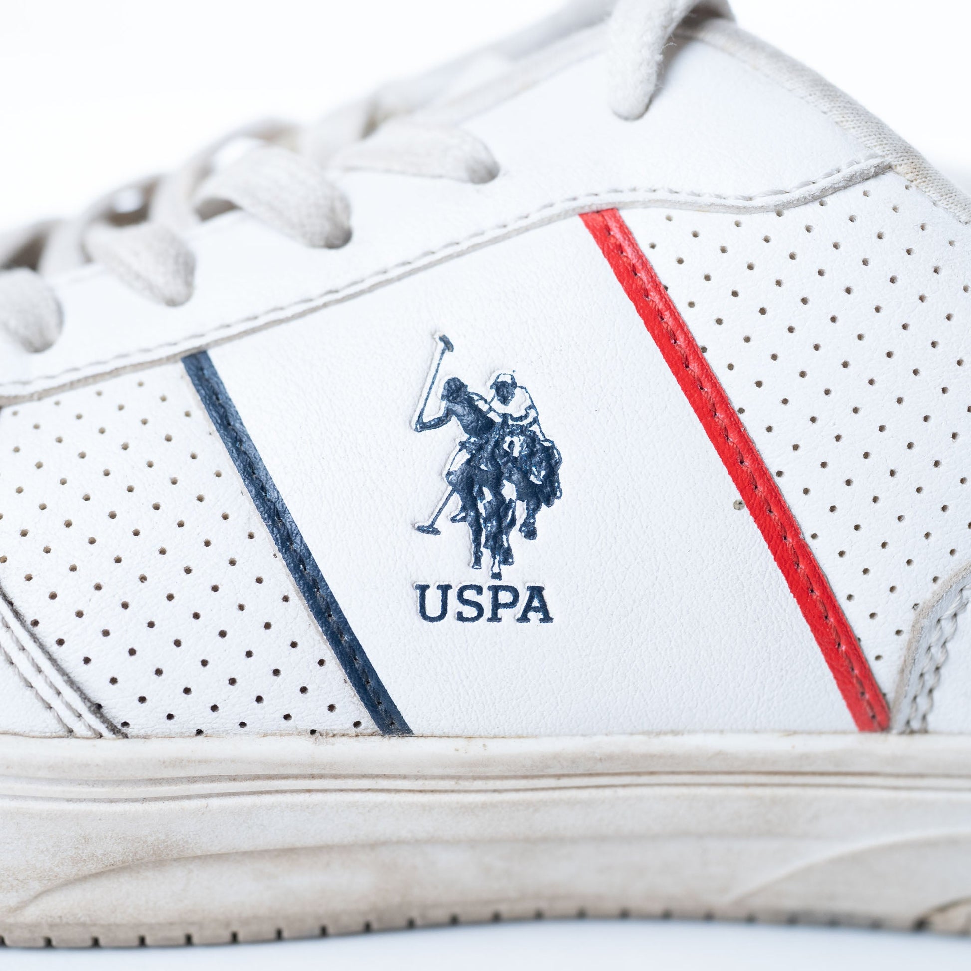 US Polo Assn Off White Reggie Sneakers