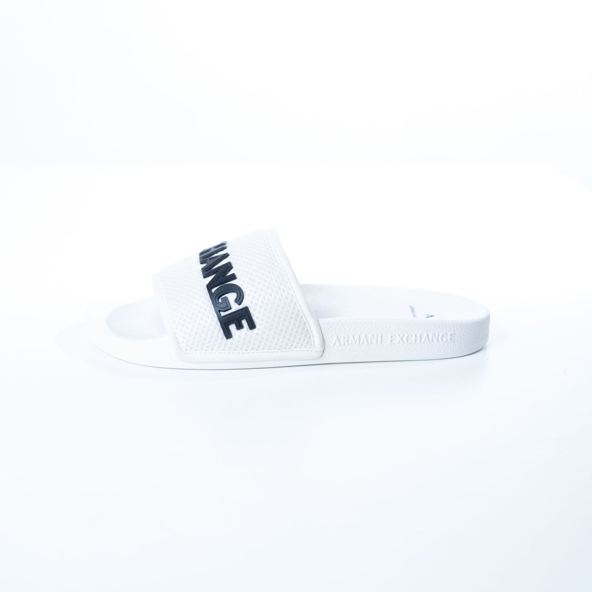 Armani Exchange White Beach Slippers