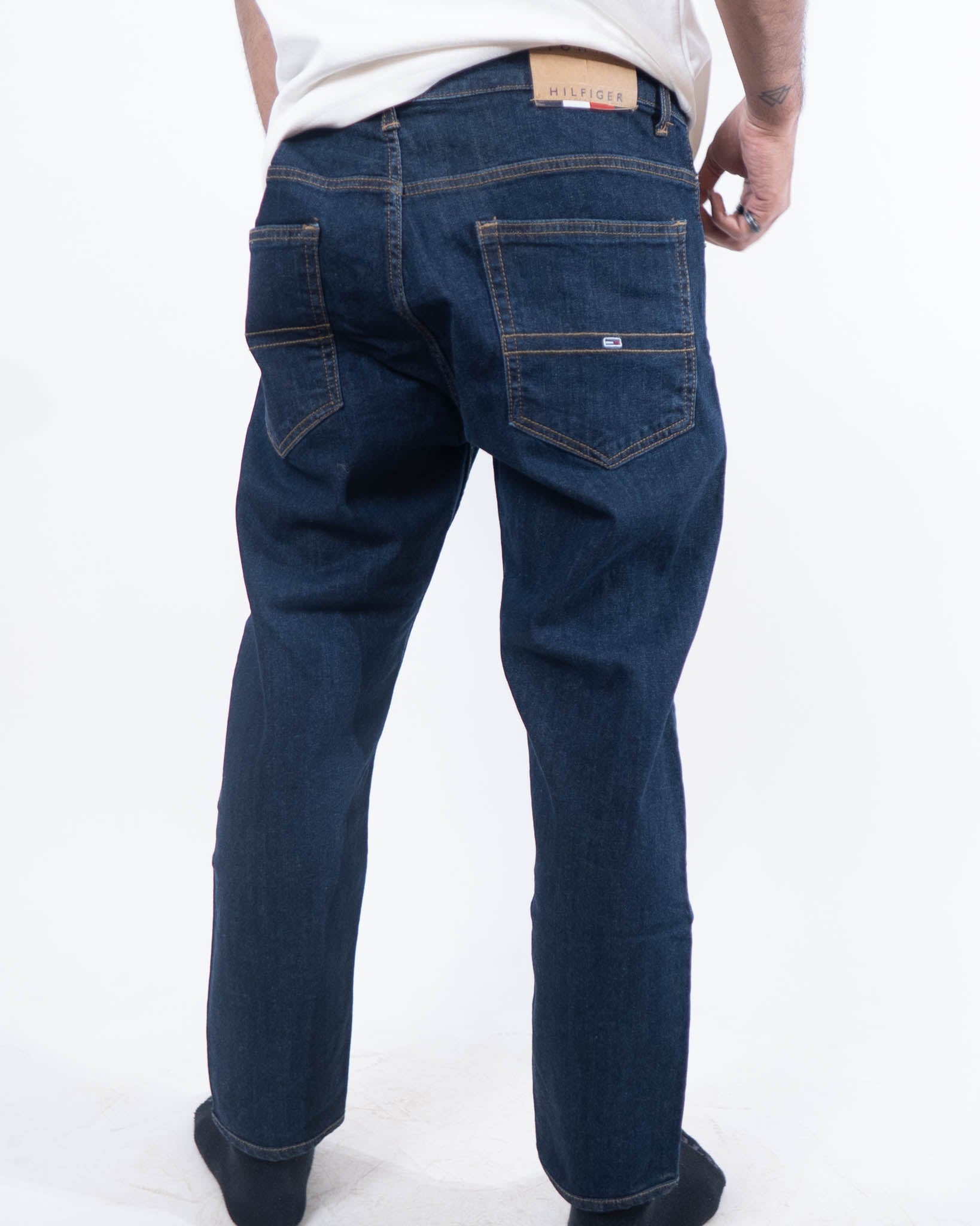 Tommy Hilfiger Ryan Reg Lightly Washed Straight Jeans - Dark Blue