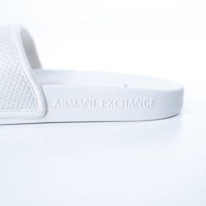 Armani Exchange White Beach Slippers
