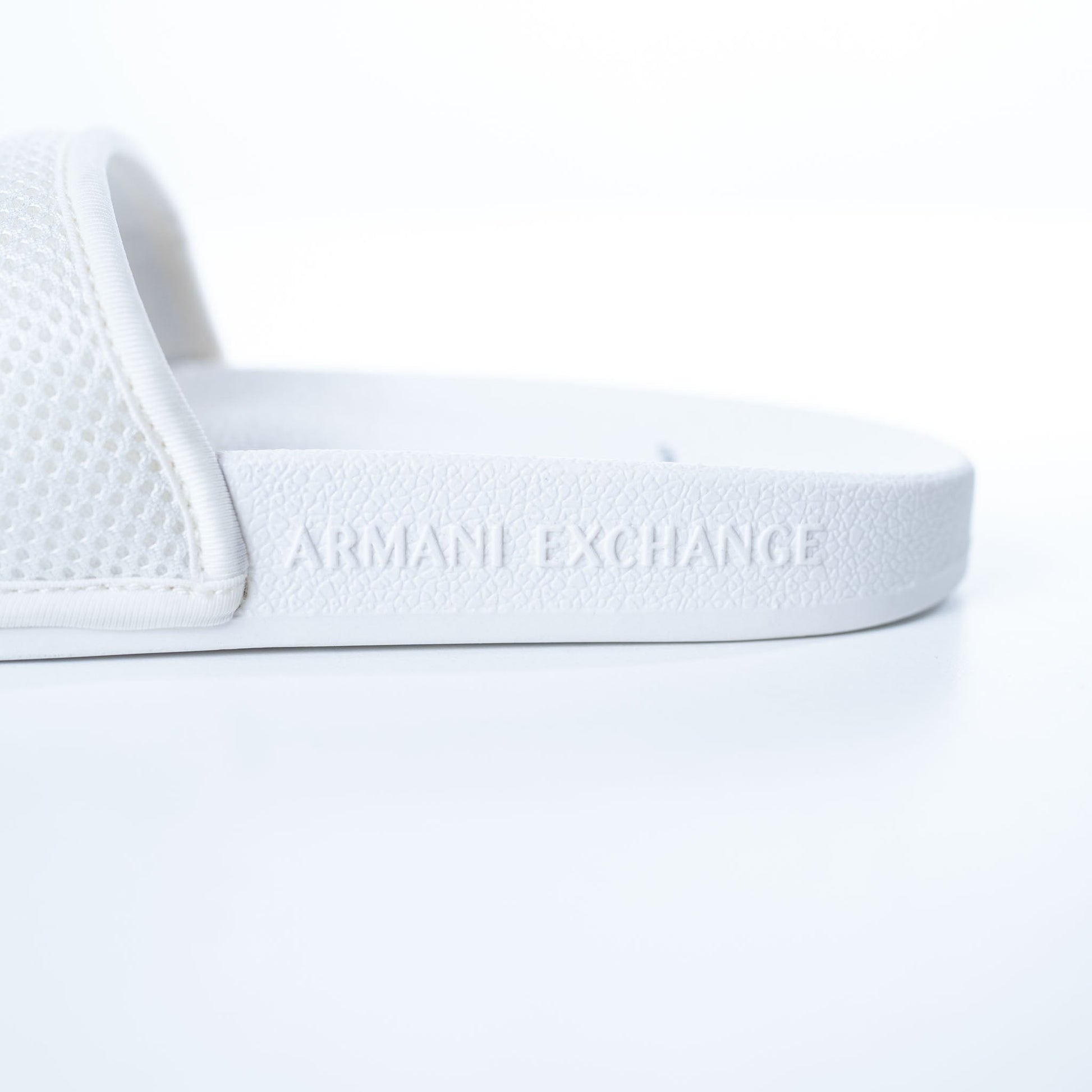 Armani Exchange White Beach Slippers