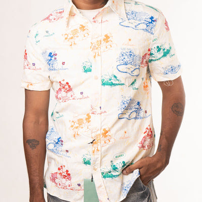 Gucci x Disney Mickey and Minnie Button up Shirt
