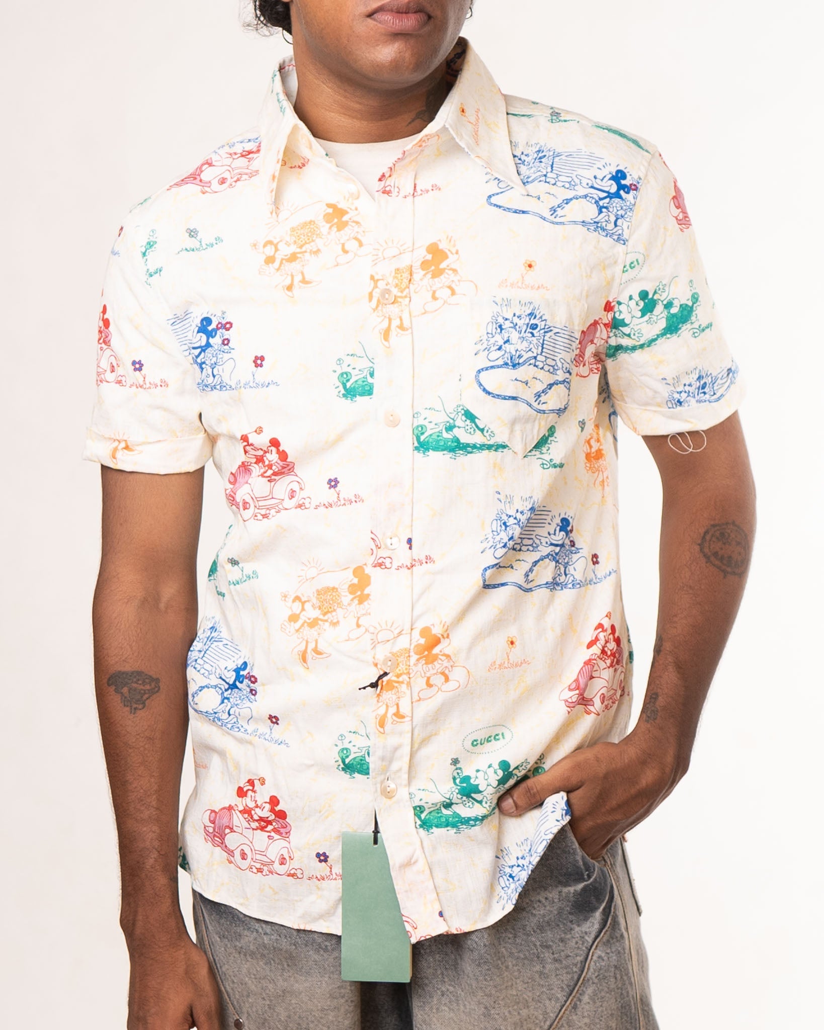 Gucci x Disney Mickey and Minnie Button up Shirt