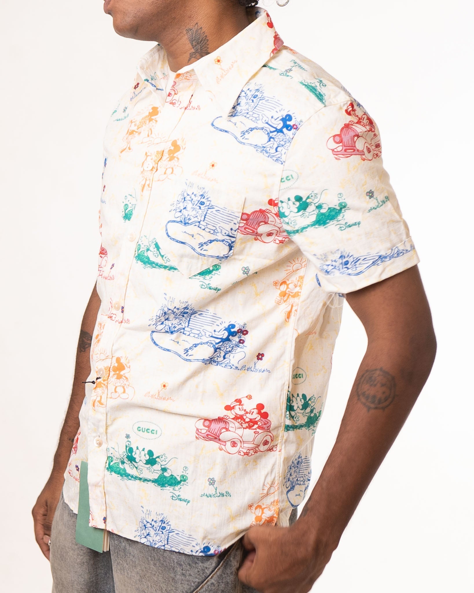 Gucci x Disney Mickey and Minnie Button up Shirt