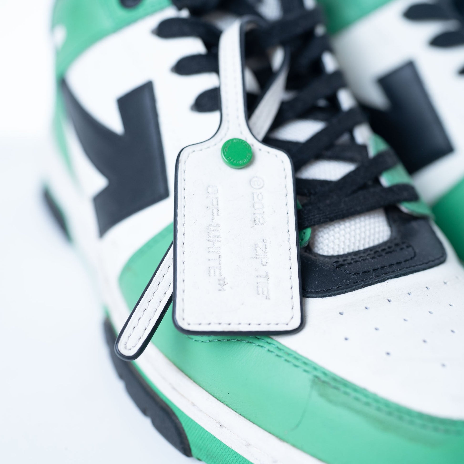 Off-white Out of office green trainers