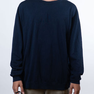 Zara Basic Crewneck Long Sleeve Black Tee
