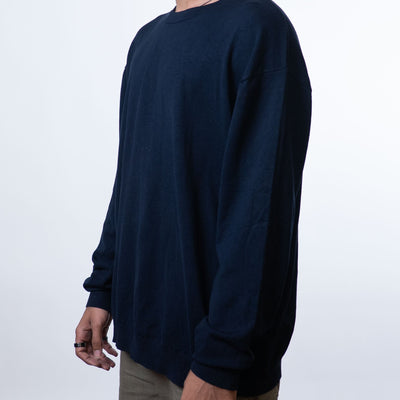 Zara Basic Crewneck Long Sleeve Black Tee
