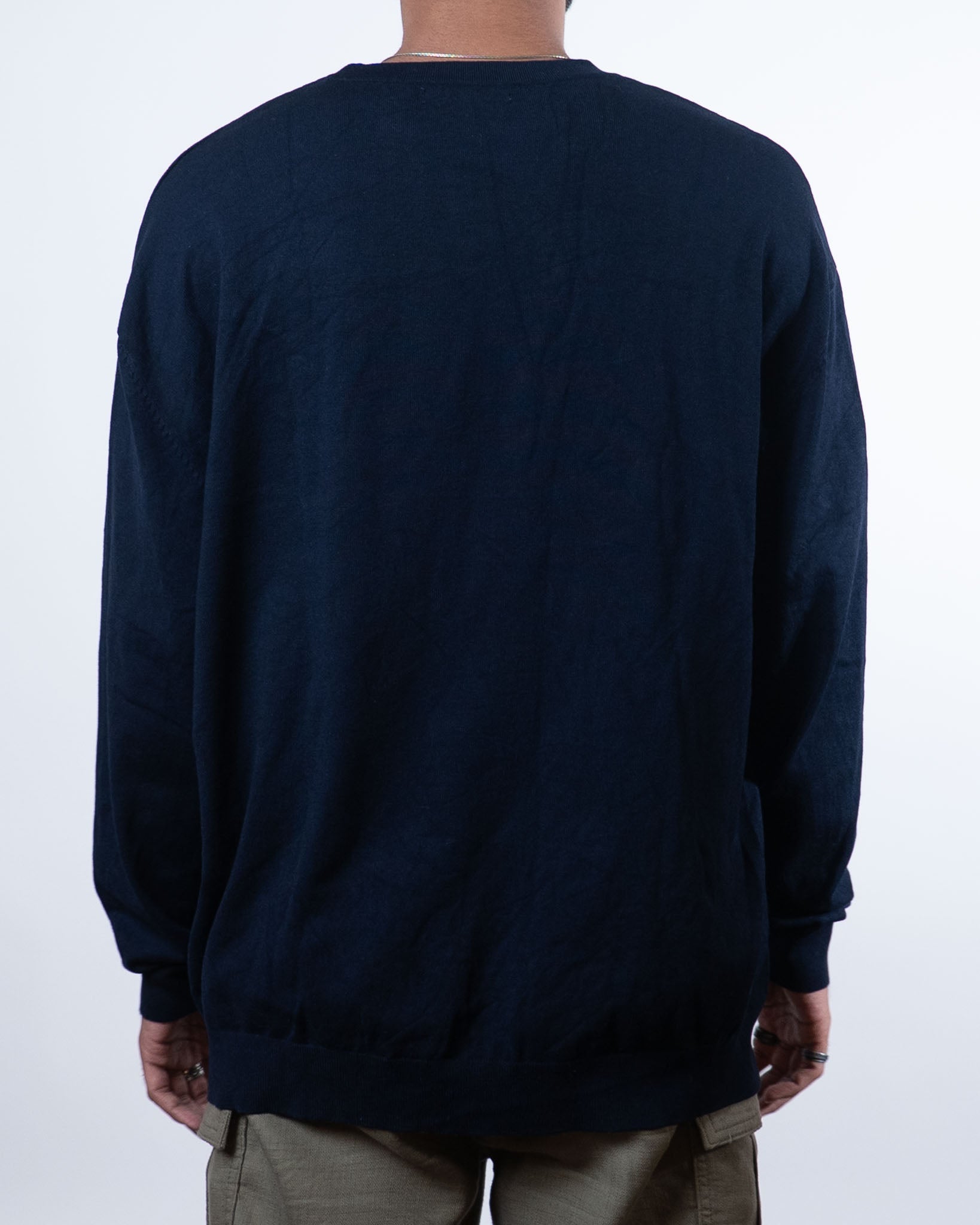 Zara Basic Crewneck Long Sleeve Black Tee