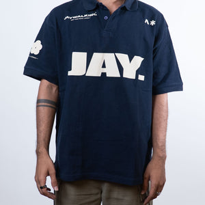 Friends Of Jaywalking Navy Blue Polo
