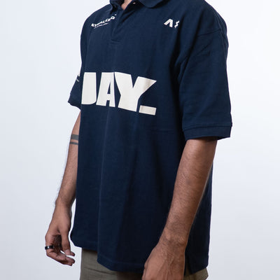 Friends Of Jaywalking Navy Blue Polo