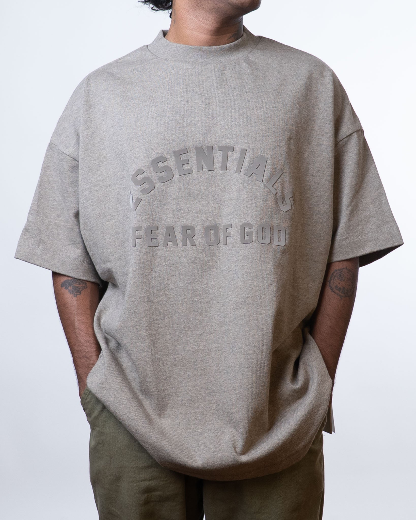 Fear of God Essentials Oatmeal crewneck T-shirt