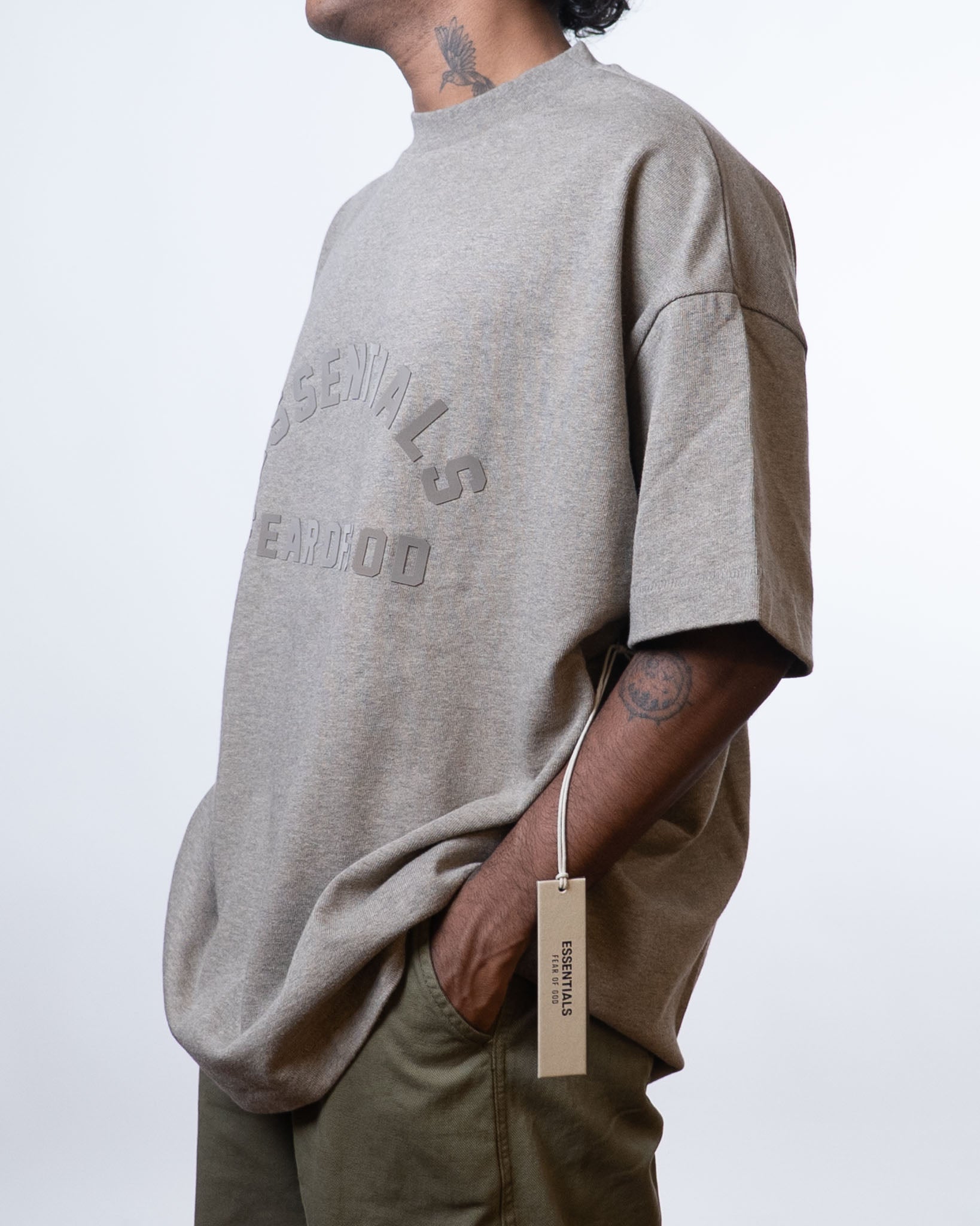 Fear of God Essentials Oatmeal crewneck T-shirt