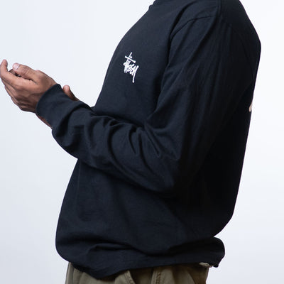 Stussy Basic Long Sleeve Black Tee