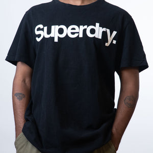 Superdry Basic Logo Black Tee