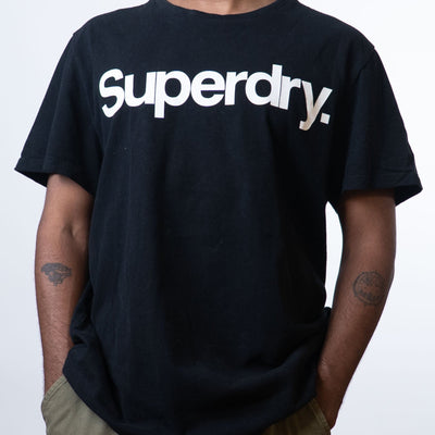 Superdry Basic Logo Black Tee