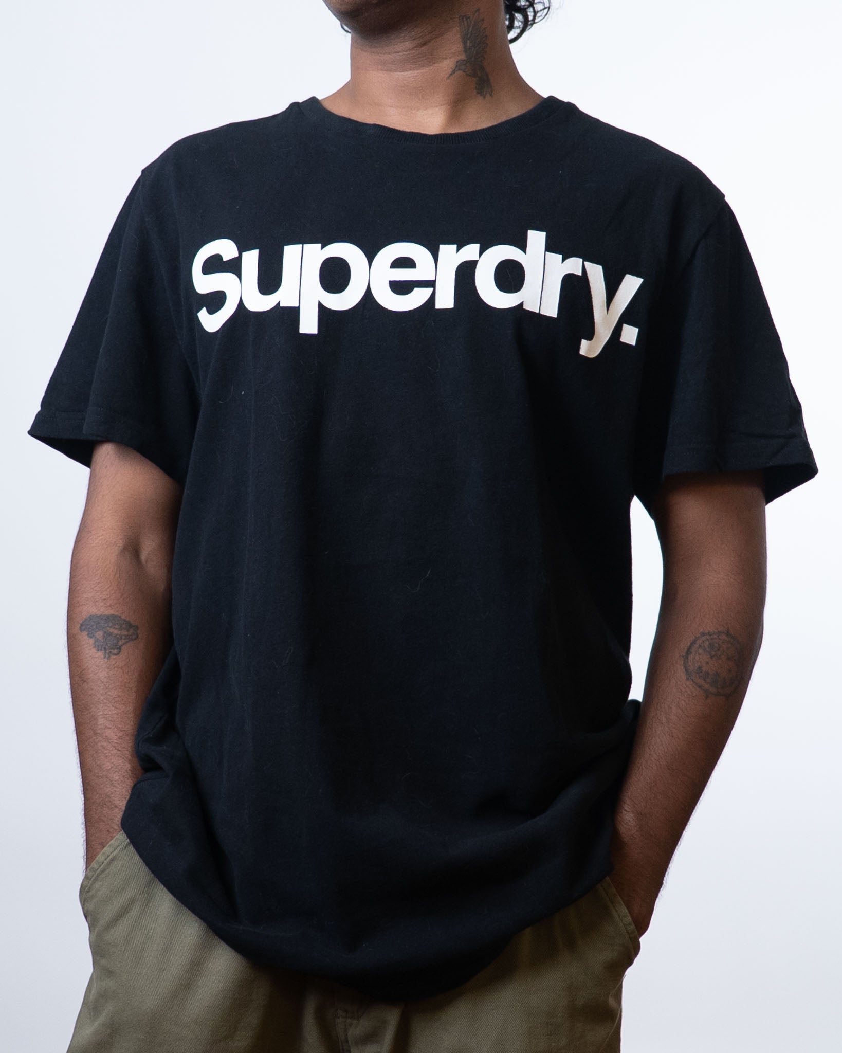 Superdry Basic Logo Black Tee