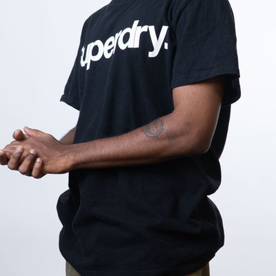 Superdry Basic Logo Black Tee