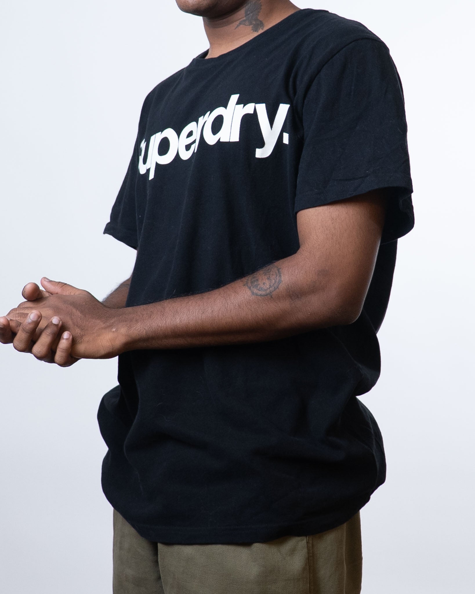 Superdry Basic Logo Black Tee
