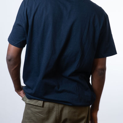 Armani Exchange Multiple Logo Navy Blue Tee