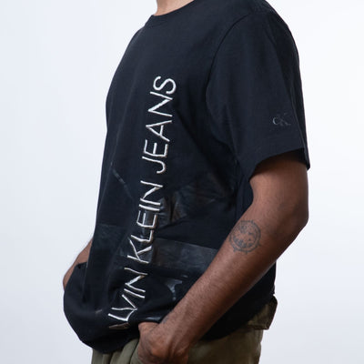 Calvin Klein Logo Embroidered Black Tee