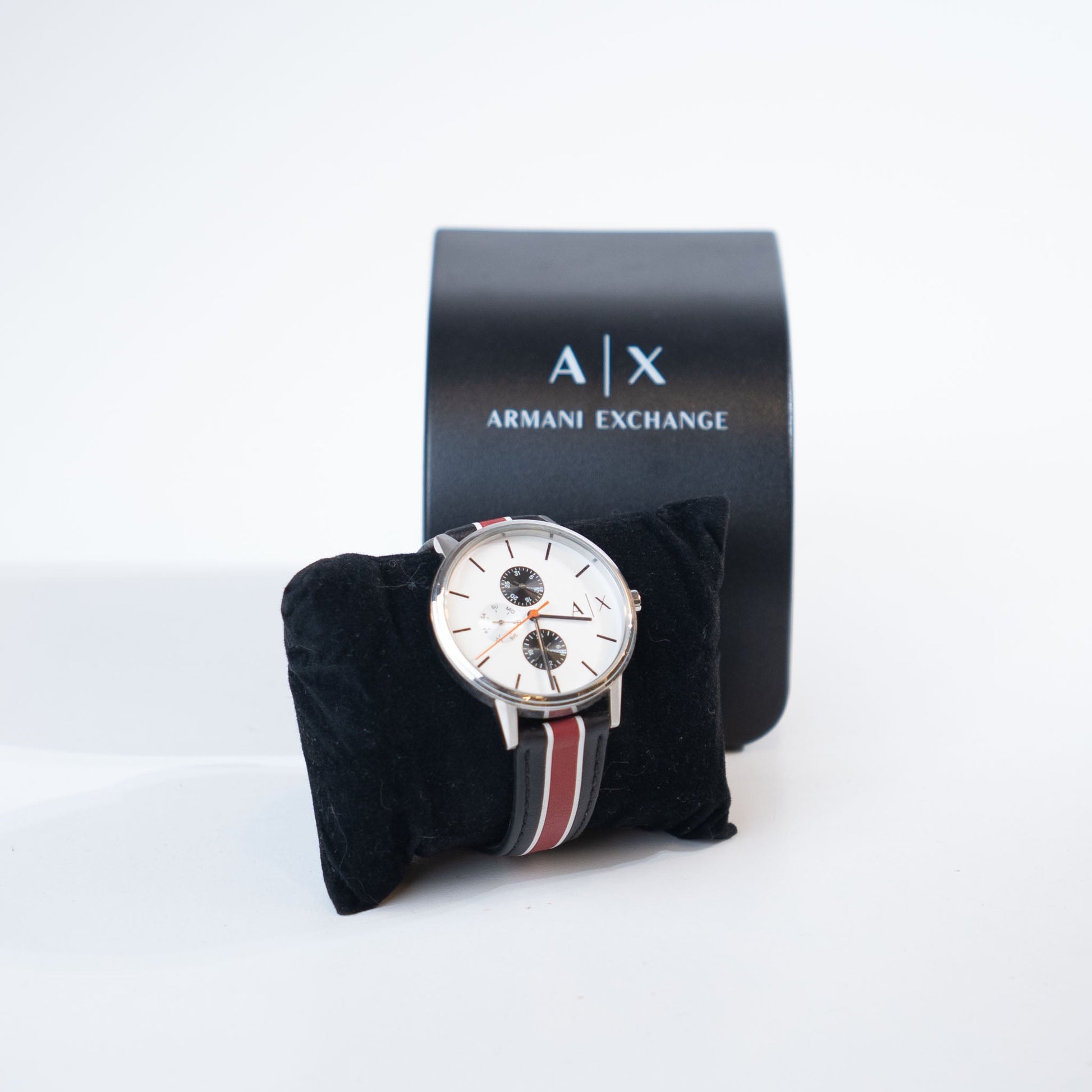 Armani Exchange Red/Black Strapped Watch