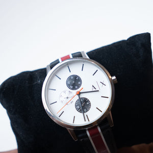 Armani Exchange Red/Black Strapped Watch