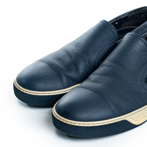 Lanvin Leather And Suede Slip-Ons
