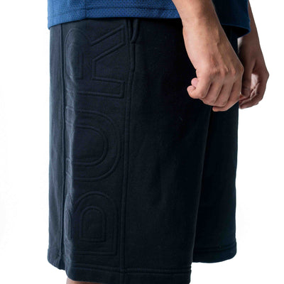 Burberry Black Embossed Logo Shorts