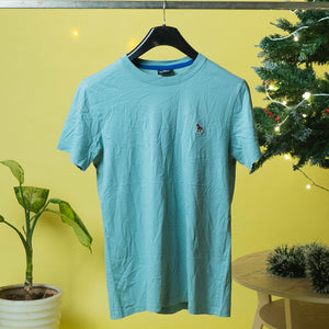 Paul Smith Teal Zebra Logo Cotton T-Shirt