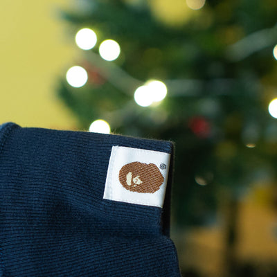 Bape x Alpha Industries Crewneck Sweater Navy