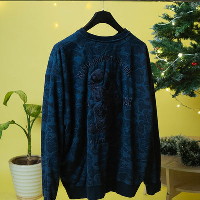 Bape x Alpha Industries Crewneck Sweater Navy