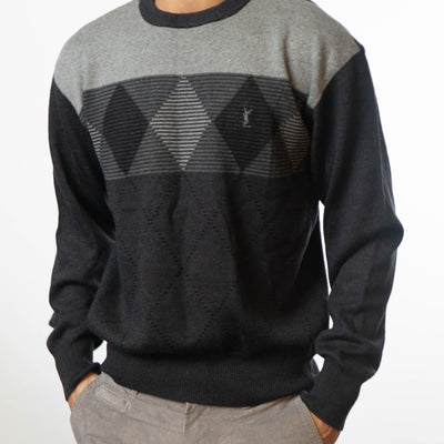 Yves Saint Laurent Vintage Black Grey Sweater