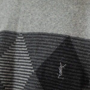 Yves Saint Laurent Vintage Black Grey Sweater