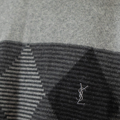 Yves Saint Laurent Vintage Black Grey Sweater