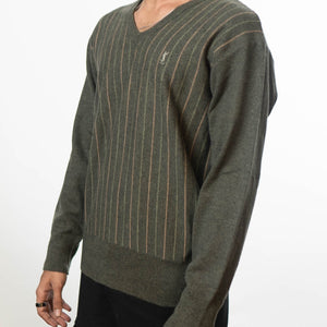 Yves Saint Laurent V-Neck Green Sweater