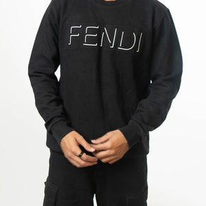Fendi Logo Black Sweatshirt