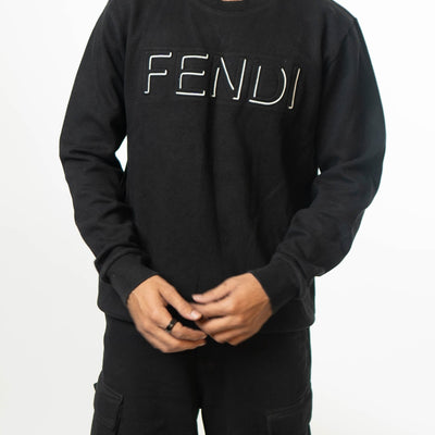 Fendi Logo Black Sweatshirt