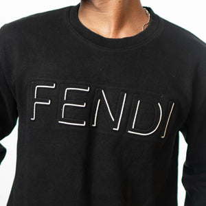 Fendi Logo Black Sweatshirt
