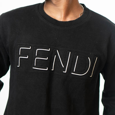 Fendi Logo Black Sweatshirt