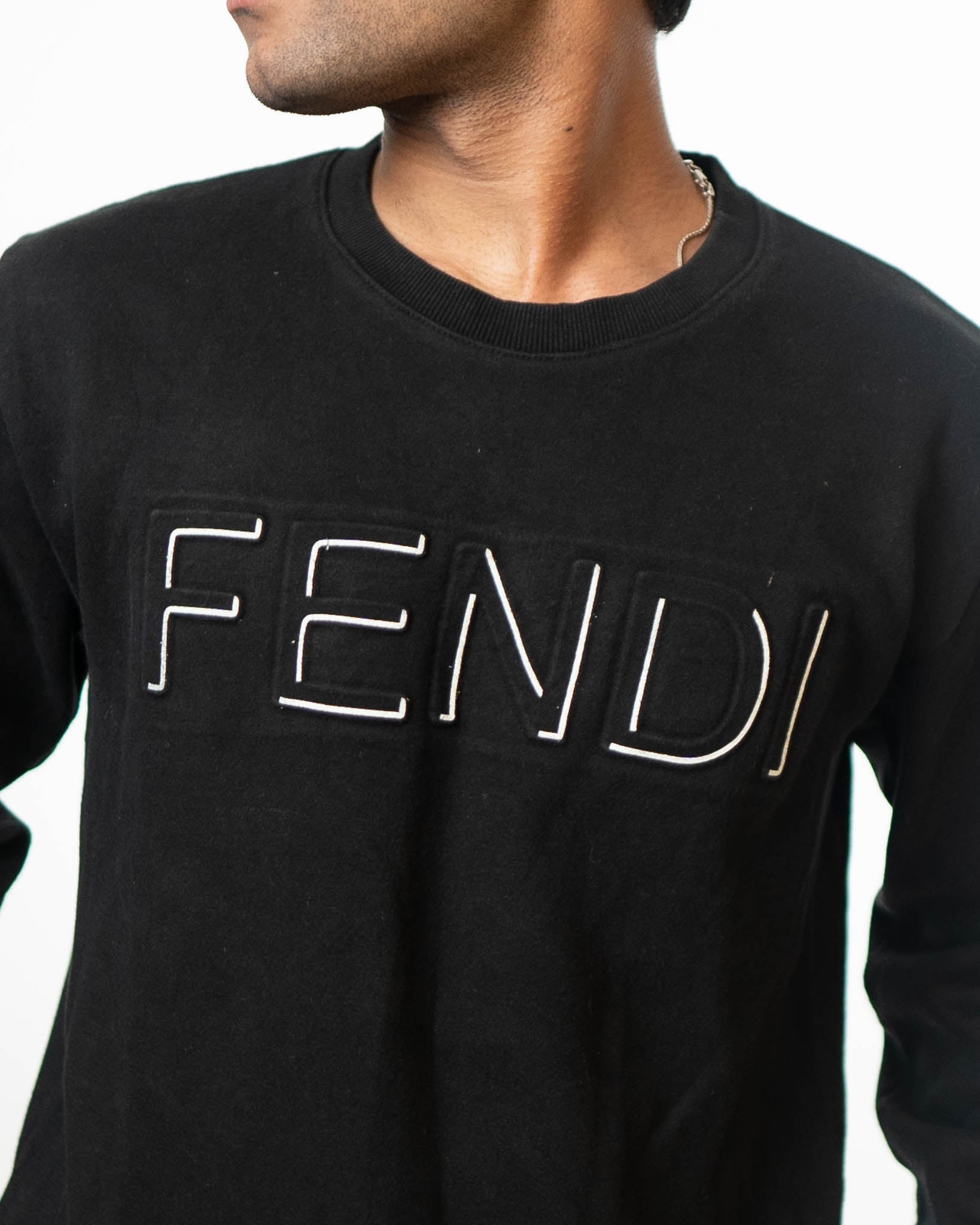 Fendi Logo Black Sweatshirt